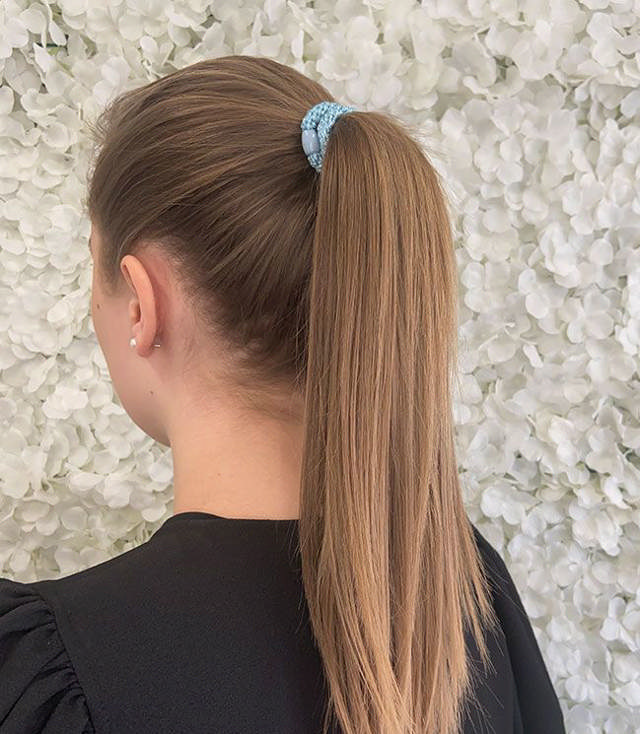JA-NI Hair Accessories - Hair elastics, The Light Blue Glitter