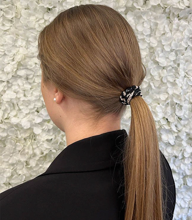 JA-NI Hair Accessories - Hair elastics, The Black & Gold Glitter