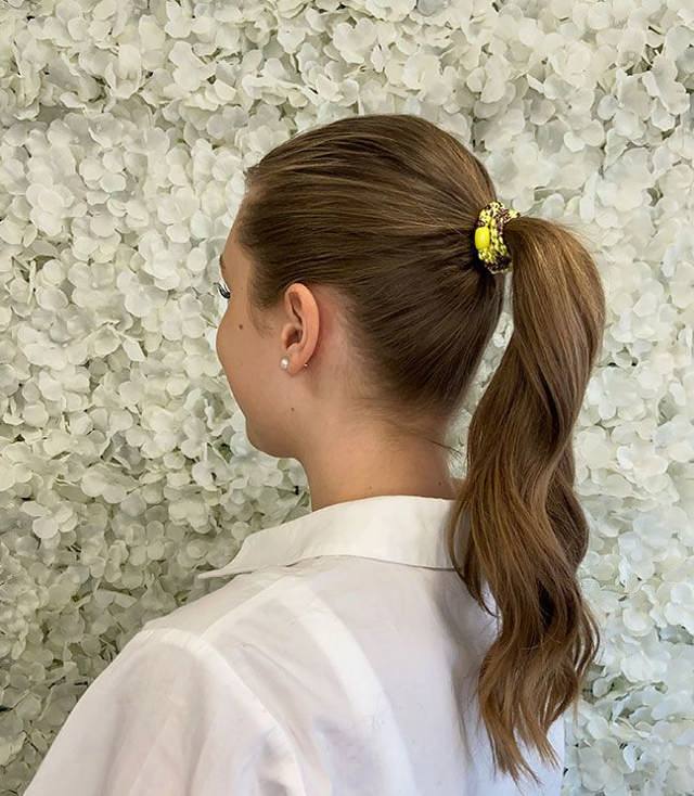 JA-NI Hair Accessories - Hair elastics, The Yellow & Brown Glitter