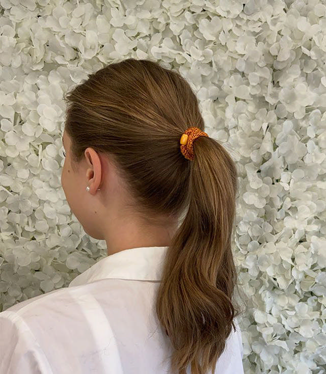 JA-NI Hair Accessories - Hair elastics, The Orange Glitter