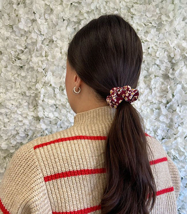 JA-NI Hair Accessories - Hair Scrunchies Small, The Purple Marguerite