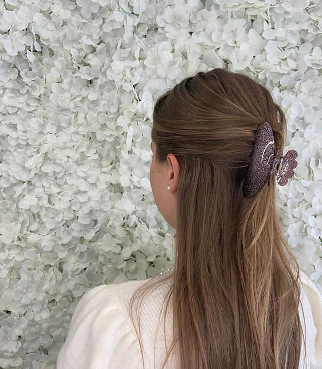 JA-NI Hair Accessories - Hair Clamps Maria, The Brown Glitter