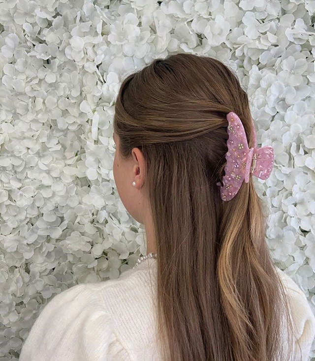JA-NI Hair Accessories - Hair Clamps Ditte, The Pink Flower